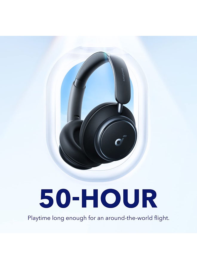 Space Q45 Adaptive Active Noise Cancelling Headphones, Reduce Noise by Up to 98%, 50H Playtime, App Control, LDAC Hi-Res Wireless Audio, Clear Calls Blue