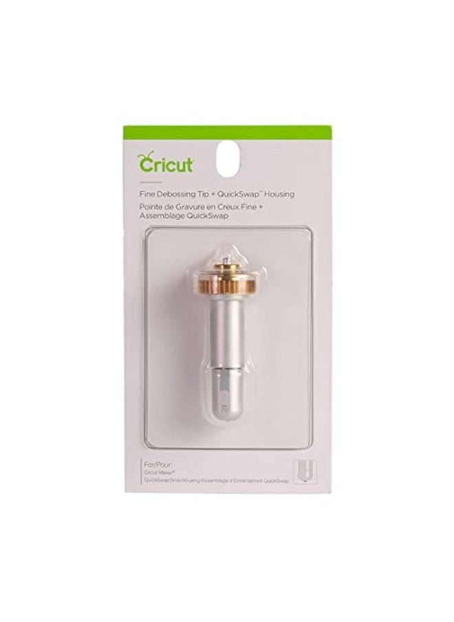 Cricut Fine Debossing Tip + QuickSwap Housing, Tip with Rolling Debossing Ball, Deboss Designs on Thick Foil, Cardstock & More, For Personalized Crafts, Compatible with Cricut Maker Cutting Machine