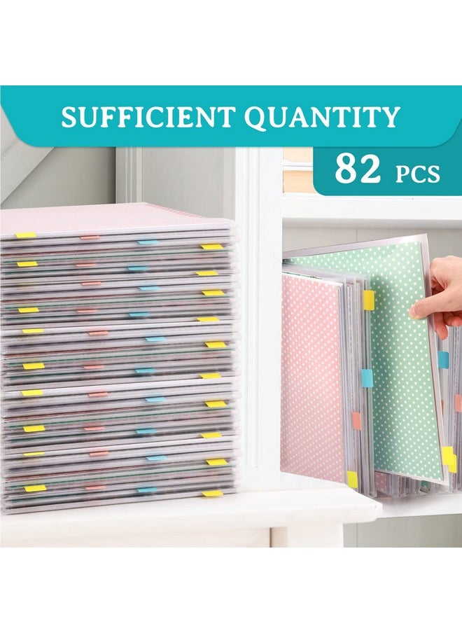 Caydo 82 Pieces Scrapbook Paper Storage Organizer with 120 Pieces Sticky Index Tabs, Scrapbook Storage and Organization Holds 12 x 12 Inch Scrapbook Paper, Vinyl Paper, Cardstock