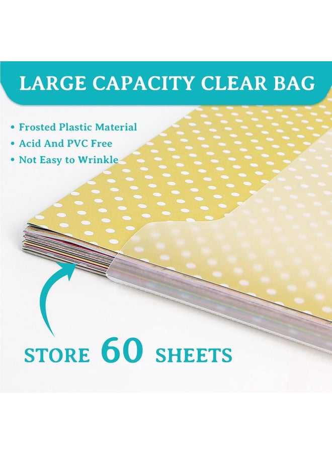 Caydo 82 Pieces Scrapbook Paper Storage Organizer with 120 Pieces Sticky Index Tabs, Scrapbook Storage and Organization Holds 12 x 12 Inch Scrapbook Paper, Vinyl Paper, Cardstock