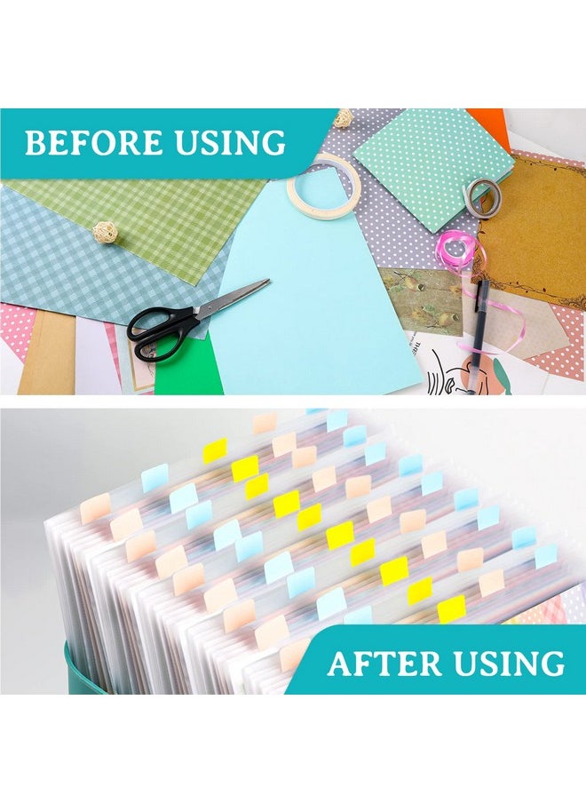 Caydo 82 Pieces Scrapbook Paper Storage Organizer with 120 Pieces Sticky Index Tabs, Scrapbook Storage and Organization Holds 12 x 12 Inch Scrapbook Paper, Vinyl Paper, Cardstock