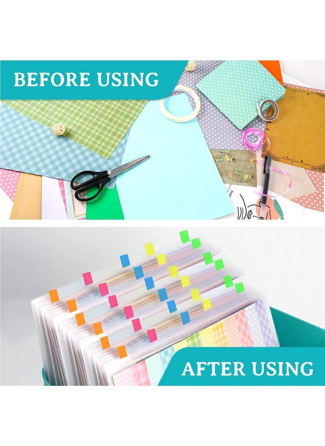 Caydo 36PCS Scrapbook Paper Storage Organizer 12 x 12 Inch Clear Scrapbook Paper Organizer with 100PCS Sticky Index Tabs Holds Scrapbook Paper, Cardstock, Vinyl Paper