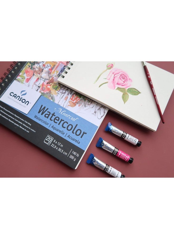 Canson Artist Series Watercolor Paper, Wirebound Pad, 5.5x8.5 inches, 20 Sheets (140lb/300g) - Artist Paper for Adults and Students - Watercolors, Mixed Media, Markers and Art Journaling