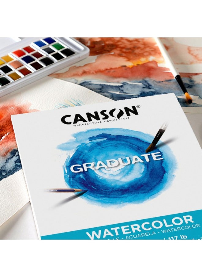 Canson Graduate Watercolor Pad, Foldover, 5.5x8.5 inch, 20 Sheets | Artist Paper for Adults and Students - Painting, Gouache, Mixed Media and Ink