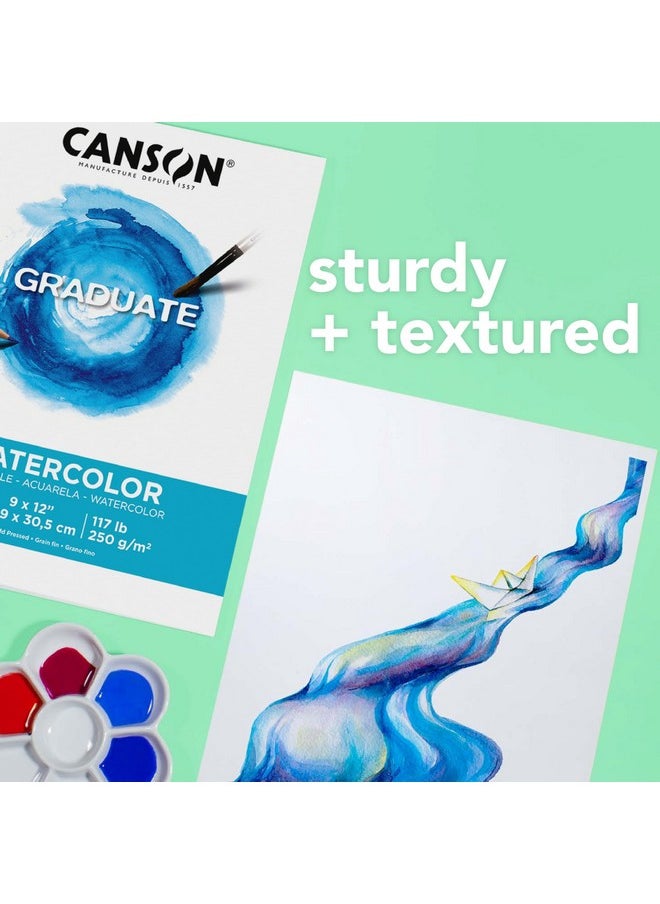 Canson Graduate Watercolor Pad, Foldover, 5.5x8.5 inch, 20 Sheets | Artist Paper for Adults and Students - Painting, Gouache, Mixed Media and Ink