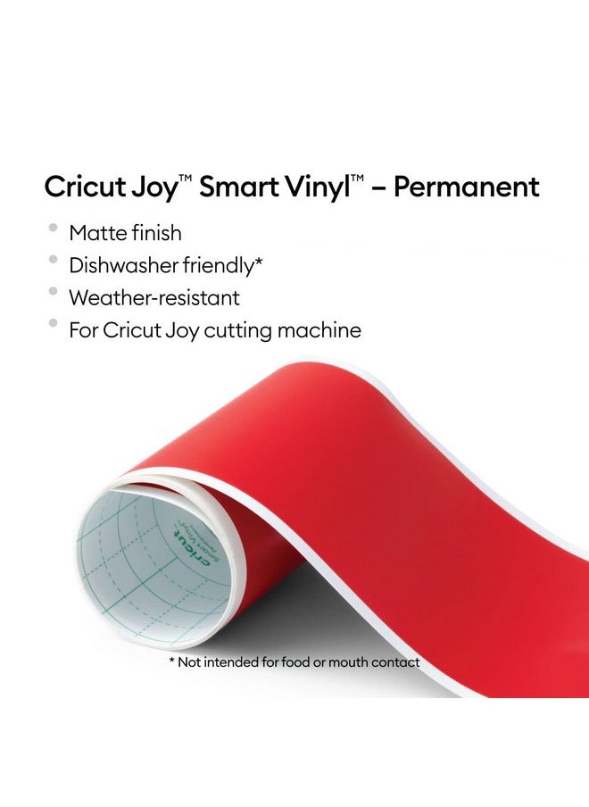 Cricut Joy Smart Permanent Vinyl, Red - 4ft Roll (5.5