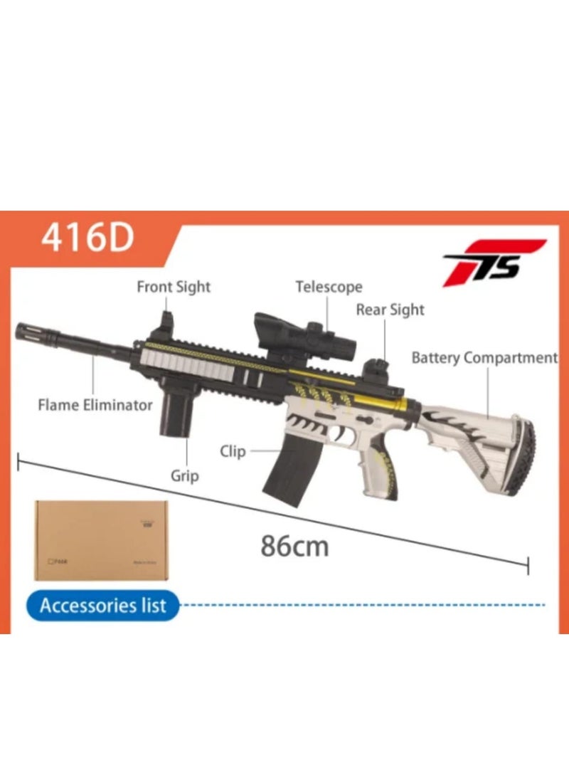 M416 Graffiti Gel Ball Blaster for Kids - Soft Bullet Shooting Game with Long-Range Shooting, Tactical Scope, and Accessories