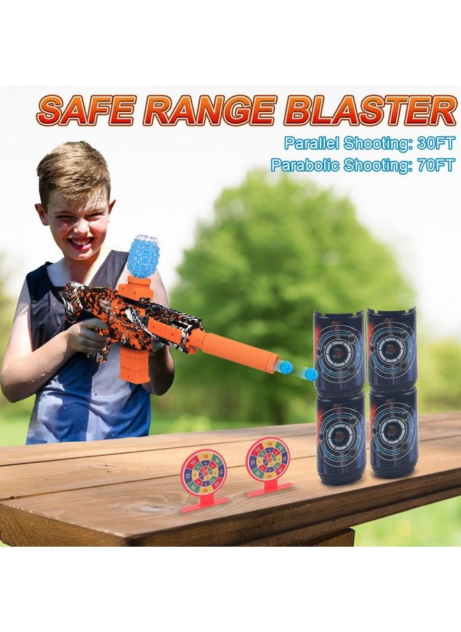 2 Pack Gel Ball Blasters, Full Auto Electric Splatter Ball Toy, 12 Rounds Per Seconds Gel Splatter Blasters With 60000 +, 4 Rechargeable Batteries, Outdoor Activities Team Game For Age 14+ Year Up