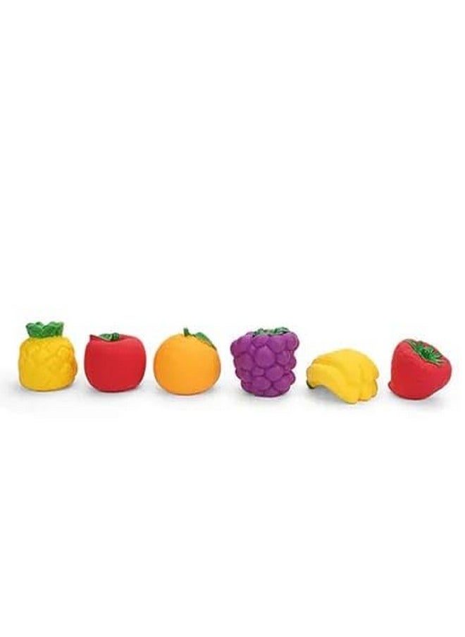 Fruit Chu Chu Sound Squeeze 6 pc Set Bath Toys I Bath Toy I Colorful Toy Heavy Quality ,Squeezy Toys Fruit 6 pcs Pack for Infants. The Sweet Musical Sound of The Squeezy Toy