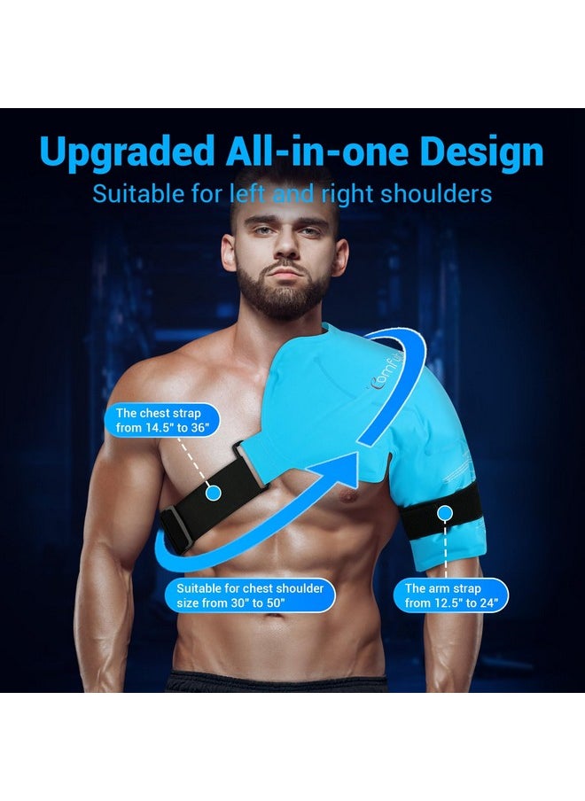 Comfytemp Shoulder Ice Pack Rotator Cuff Cold Therapy Wrap, FSA HSA Eligible, Large Ice Packs for Injuries Reusable Gel, Instant Cold Compression Brace for Shoulder Pain Relief, Surgery Recovery Gifts