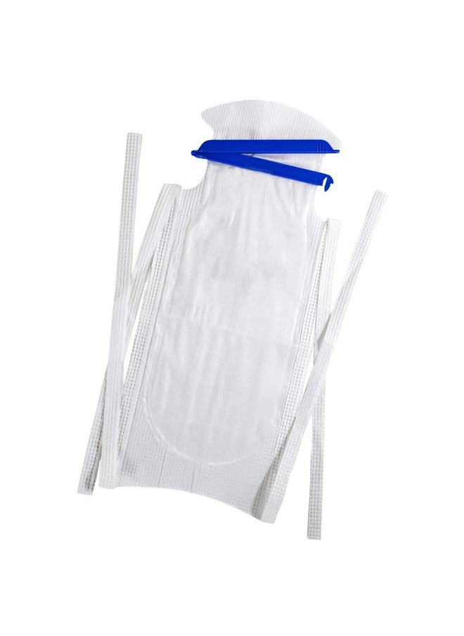 Refillable Ice Bags with Clamp Closure [Pack of 5] Large, 6-1/2 x 14 - Reusable Easy Filling Hospital Icepack with Soft Outer Covering and Leak Resistant Inner Layer + Vakly First Aid Kit Guide (5)