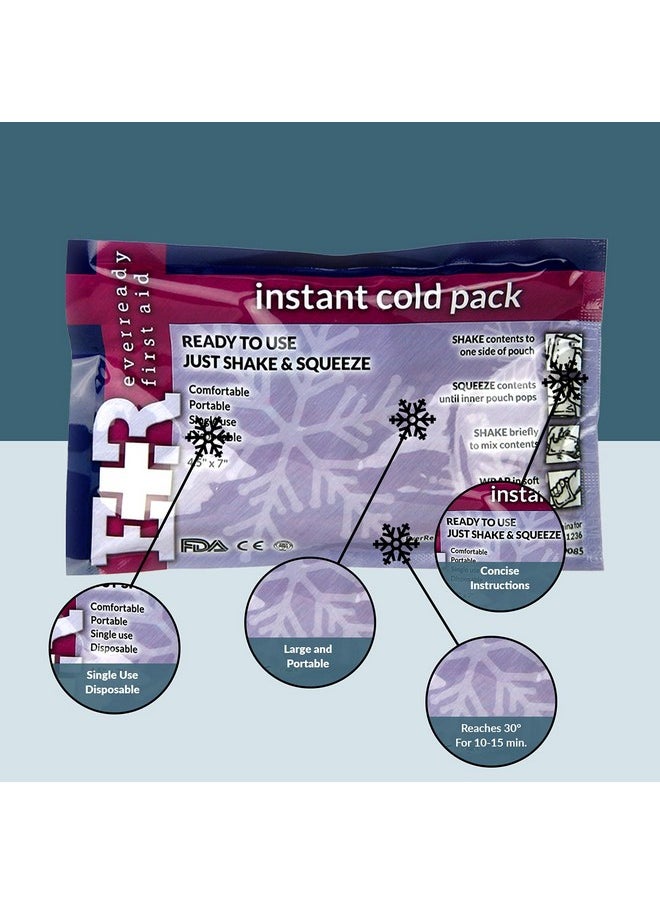 Ever Ready First Aid Disposable Cold Compress Therapy Instant Ice Pack for Injuries 4.5