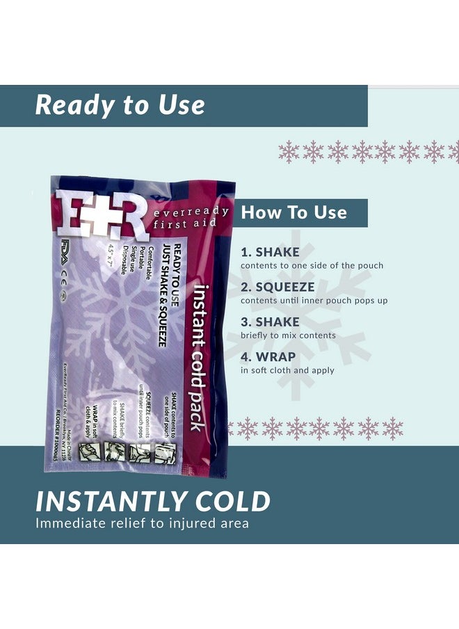 Ever Ready First Aid Disposable Cold Compress Therapy Instant Ice Pack for Injuries 4.5