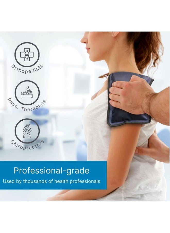 FlexiKold Gel Soft Flexible Ice Packs for Injuries - Reusable Freezer Cold Pack, Cold Compress & Cooling Gel Pad for Face, Shoulder, Hip, Leg, Arm, Ankle & Foot Injury - Medium - 7.5” x 11.5”