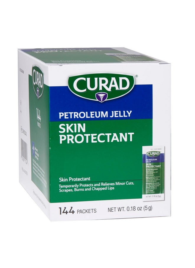 Medline Curad Petroleum Jelly, White/Green, 144 Count