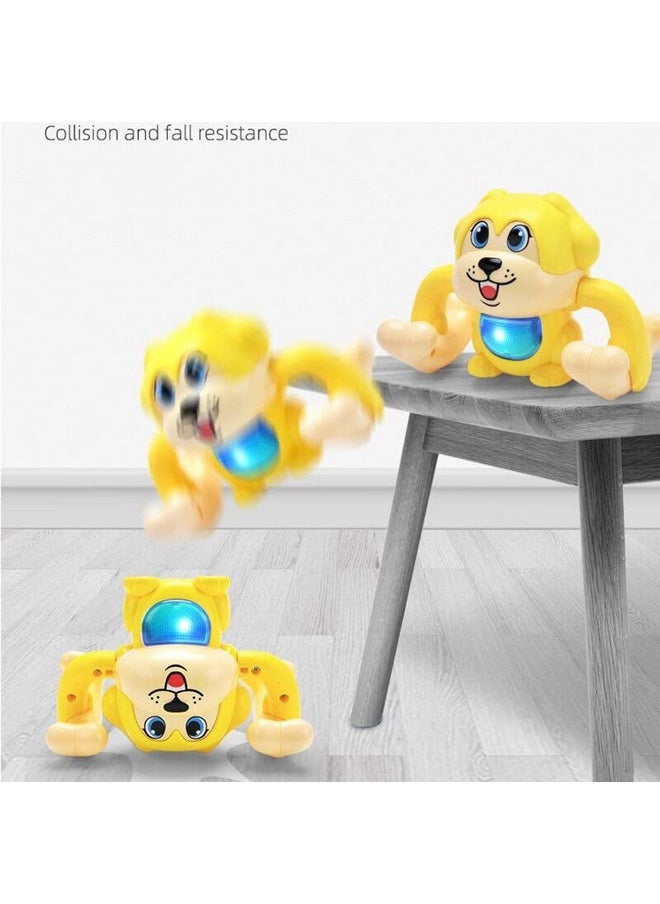 PLUSPOINT Baby Toys 6 to 12 Months Musical Toys Tumbling Doggy with 360° Rolling & Light, Music and Light Baby Toys 3-6 Months Crawling Toys for Baby Boy Girl Gifts (Tumbling Doggy)