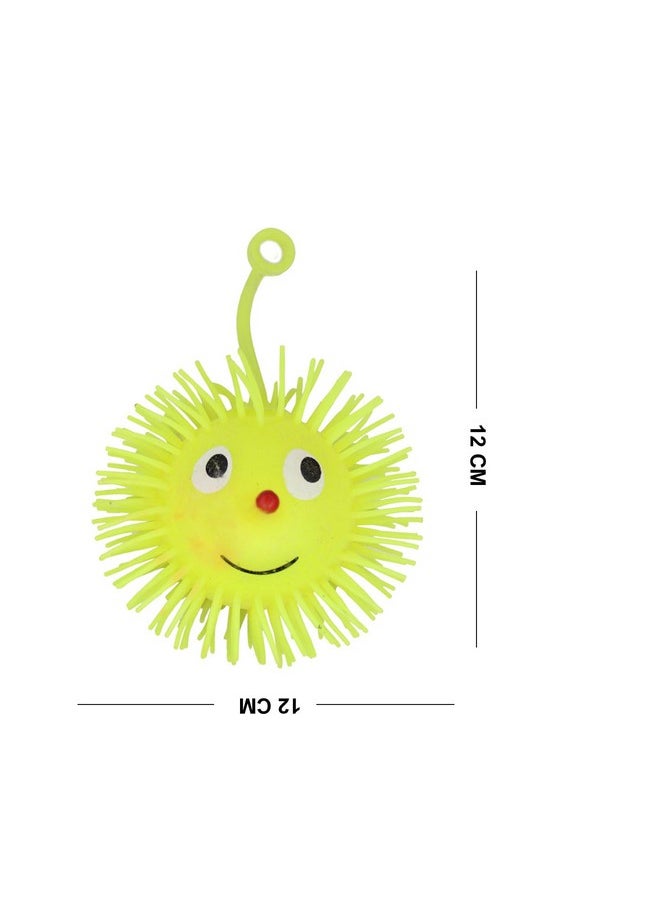 INAAYA Puffer Ball Flashing Stress Relief Ball Squishy Toys for Kids Glow Ball Toy for Gifting Fun Toy for Boys and Girls Multicolour Set of 4