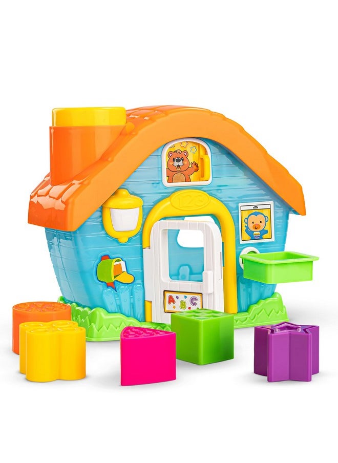 Baybee Shape Sorting House Toy for Kids | Shape Matching Puzzle with 5 Colorful Blocks | Educational & Early Development Toy for 1+ Year Old Boys & Girls | Shape & Color Recognition Toy