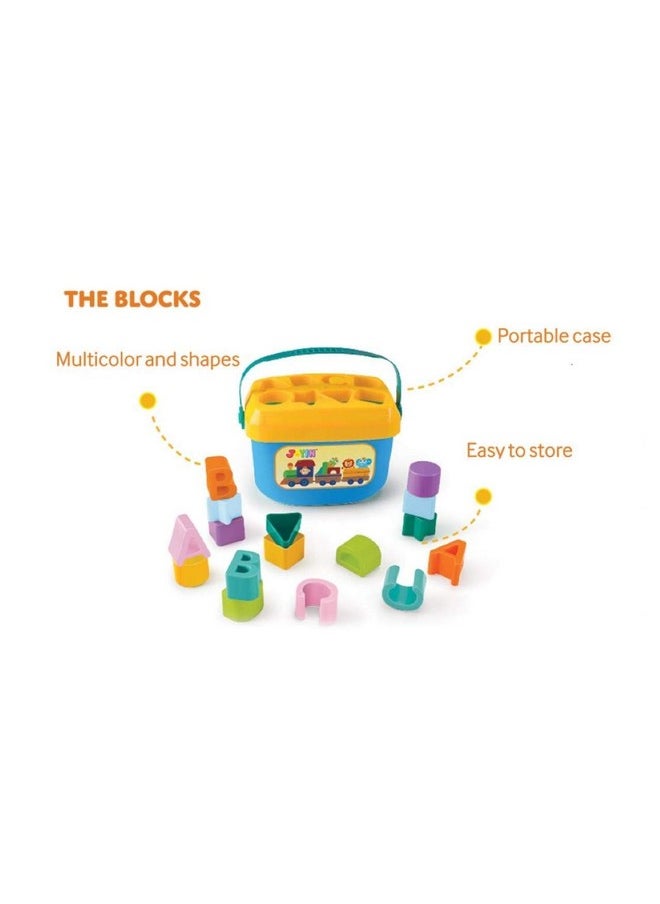 KITI KITS Baby's First Building Blocks for Baby Kids -Alphabets and Shapes Learning (Multicolor)