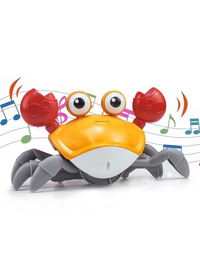 Magicwand Musical,Crawling Tummy Time Crab for Toddlers & Kids with Music 【Pack of 1】【Colors As Per Stock】