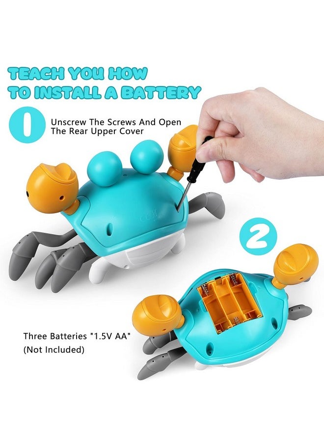 Magicwand Musical,Crawling Tummy Time Crab for Toddlers & Kids with Music 【Pack of 1】【Colors As Per Stock】
