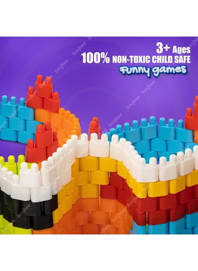 BAYBEE 150 Pcs Bullet Building Blocks for Kids Toys, Plastic DIY Toys Puzzle Block Games for Kids, Learning Stacking Toys for Kids | Construction Set Building Block Toys for Kids 3+ Years Boys Girls