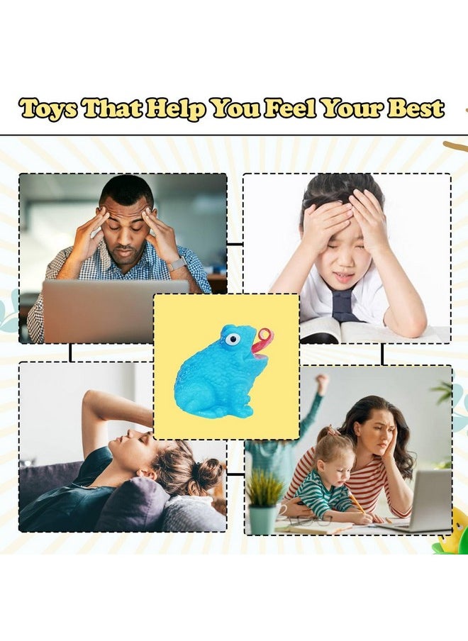 INAAYA Squeeze Frog Toy Whistle Frog Toy for Kids Mind Relaxing Choo-Choo Funny Sound Frog Toy for Kids and Adults Multicolor(Set of 4)