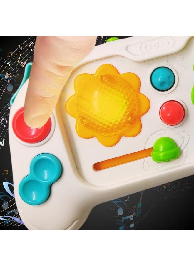 PLUSPOINT Baby Game Controller Toy, On The Go Game Controller Remote Toy Game, Musical Toys Multifunctional Pretend Play Game Controller Toy Light Music Learning Educational Toys for Kids