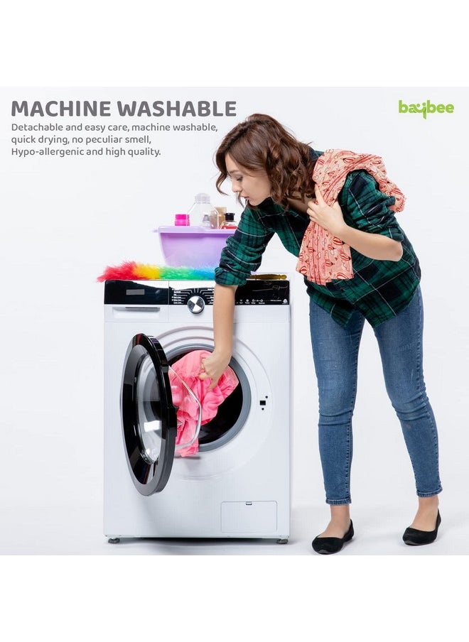 BAYBEE Flora Cotton Baby Hanging Cradle for New Born Baby, Baby Cradle with Mosquito Net & Spring | Cotton Baby Swing Cradle Jhula for Baby | Hanging Cradle for Baby 0 to 12 Months (Pink)