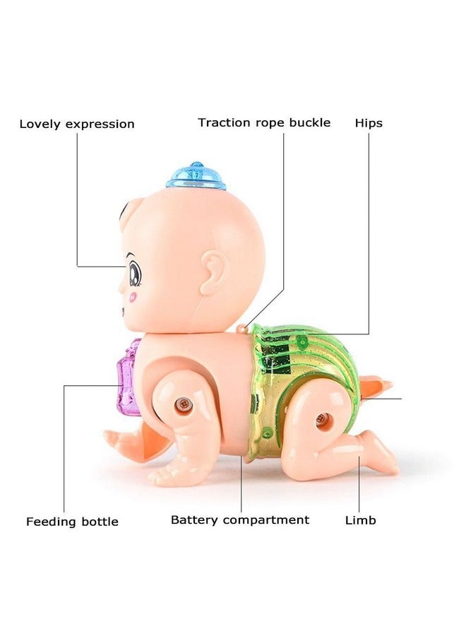 Amitasha Electric Crawling Baby Musical Light Infant Toys Tummy Time Toddler Toy for Kids Gifts for Annaprasan Gifts Birthday Gift, Diwali Gift, Khilona Baby Girls and Boys