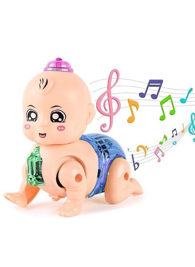 Amitasha Electric Crawling Baby Musical Light Infant Toys Tummy Time Toddler Toy for Kids Gifts for Annaprasan Gifts Birthday Gift, Diwali Gift, Khilona Baby Girls and Boys