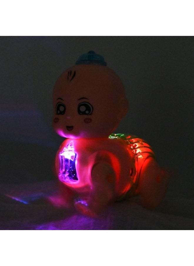 Amitasha Electric Crawling Baby Musical Light Infant Toys Tummy Time Toddler Toy for Kids Gifts for Annaprasan Gifts Birthday Gift, Diwali Gift, Khilona Baby Girls and Boys