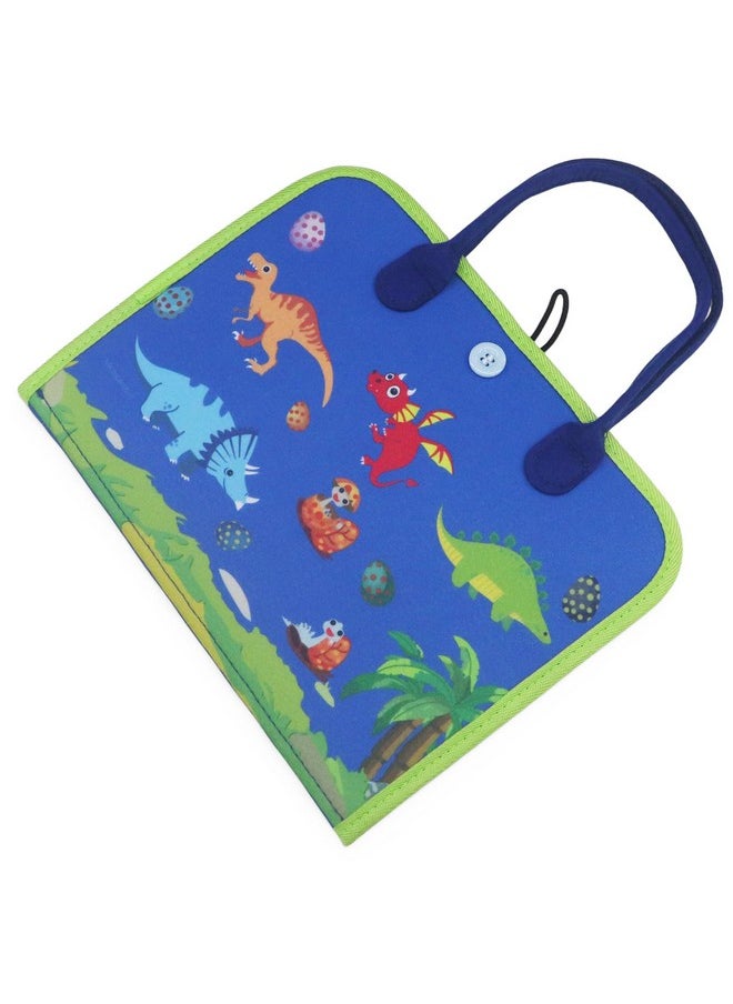 Kradyl Kroft Cloth Toy Books for Infants and Baby | Vibrant Colors and Textures | Educational and Entertainment Books for Little Babies (Blue Dino)