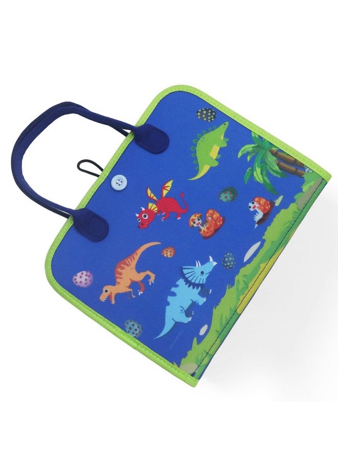 Kradyl Kroft Cloth Toy Books for Infants and Baby | Vibrant Colors and Textures | Educational and Entertainment Books for Little Babies (Blue Dino)