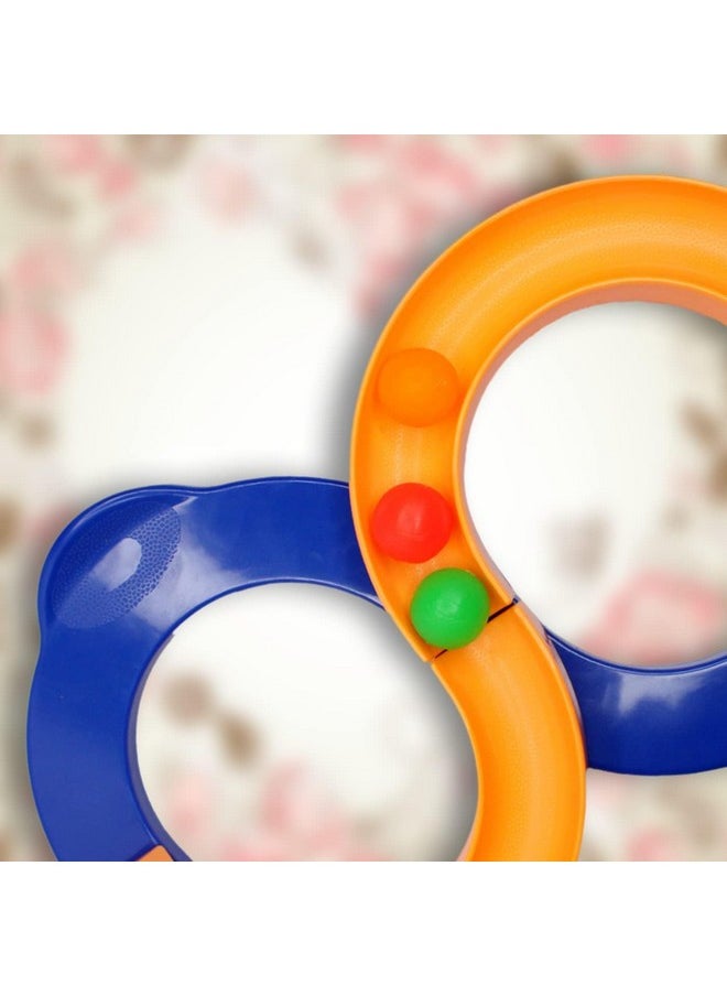 INAAYA Fun Infinite Loop Track Toy with 2 Mini Balls/ Balancing Track Toy/8 Shape Loop Game Learning and Educational Toy for Kids Pack of 1 Multicolour