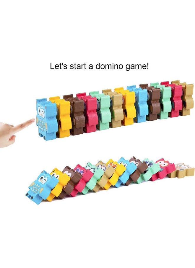 PLUSPOINT Wooden Owl Balancing Stacking Block Games for Kids 12 Piece Building Blocks Numbers Sorting Toys Balancing Game Learning Educational Baby Stacking Toys for Kids 3+ Years Boys & Girls