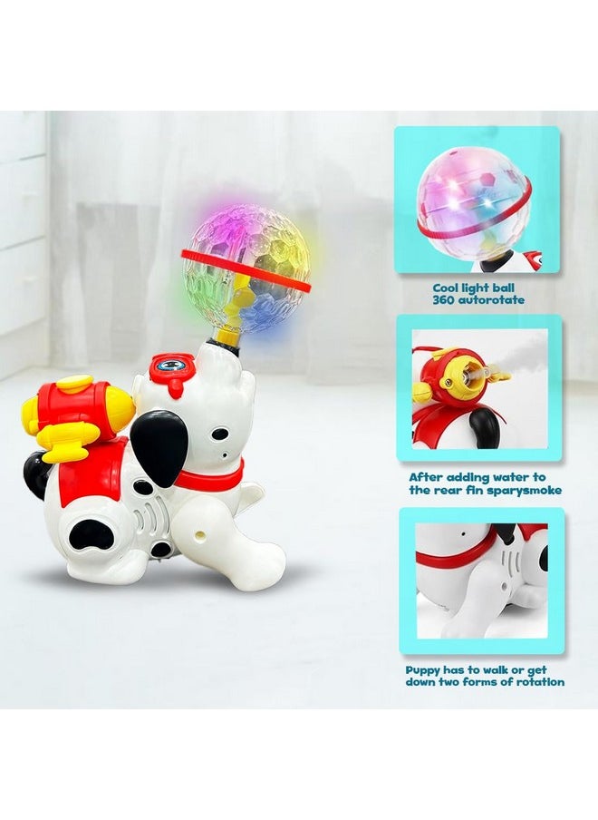 Wembley Dancing Dog Musical Toys for 1 + Year Old Toddlers Babies Walking Toys for Kids with Mist Smoke Spray Flashing Light Sound 360° Rotating Baby Toys Kids Toys for 2-5 Years