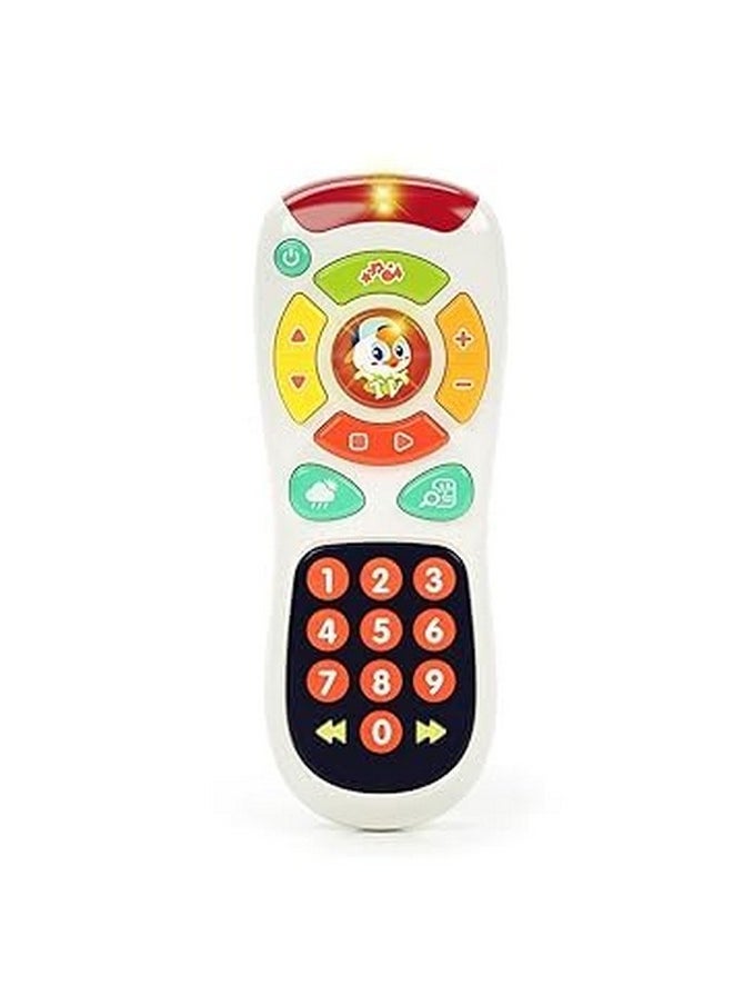 Smartcraft TV Remote Toy with Music and Light, Educational and Learning Number Buttons Infant Travel Remote Toy for Toddlers Age 6+ Months