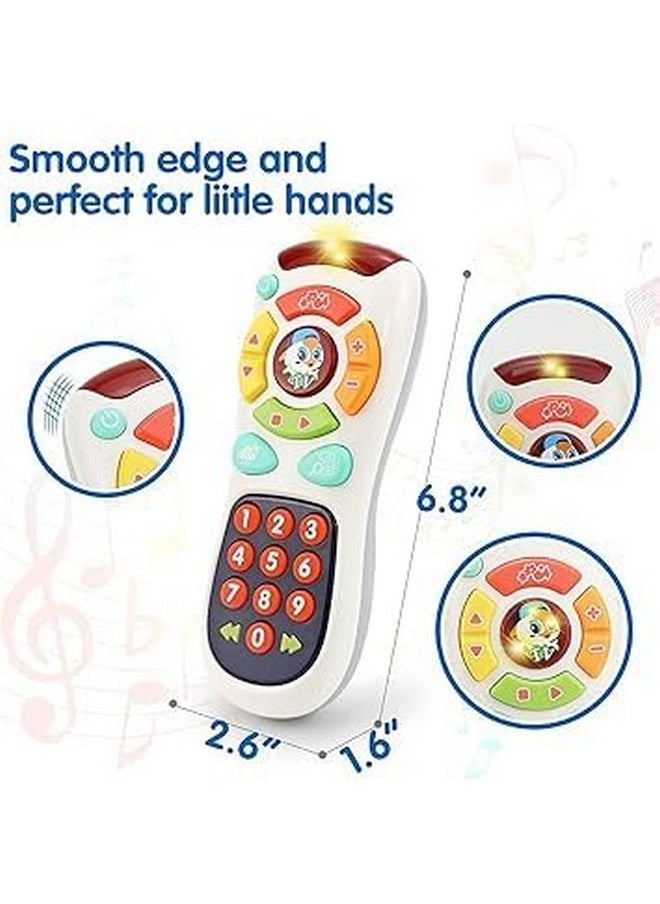 Smartcraft TV Remote Toy with Music and Light, Educational and Learning Number Buttons Infant Travel Remote Toy for Toddlers Age 6+ Months