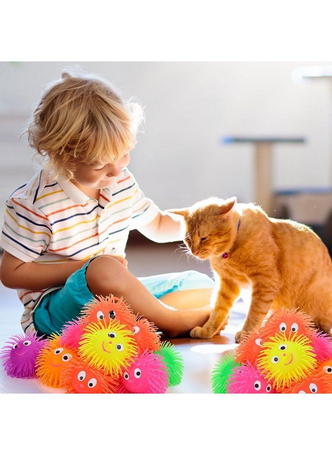 INAAYA Flashing Puffer Balls Soft Squeezable Stress Squishy Toy Stress Relief Ball Light Puffer Fun Toy Decompression Toys for Kids Birthday Gift Item (Set of 2)