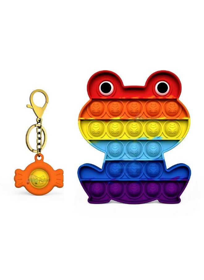 FunBlast Pop it Set, Pop Bubble Fidget Toys, Pop it Keychain, Kids Toy Jumbo Pop it Toys Set - Pack of 3 Real Silicone Fidget Pop It, Keychain Toy for Kids, Bubble Toy for Kids