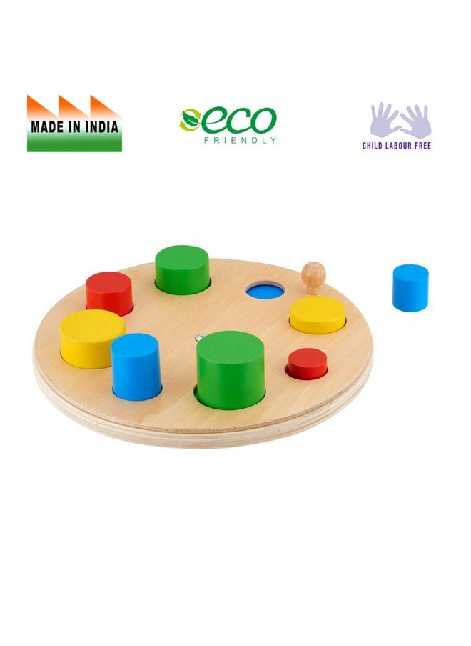Eduedge Turn N Match for enhances Concentration, Visual Discrimination, Develops Mathematical Skill, Wooden Learning Toy for Kids Above 3 Years, Preschool Activity Kit, for Baby Boys & Girls