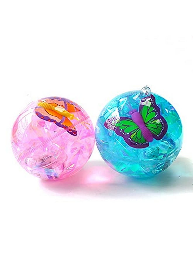 Pelo Led Lights Glitter Puffer Balls for Kids Set of 2Pcs (Model 1)