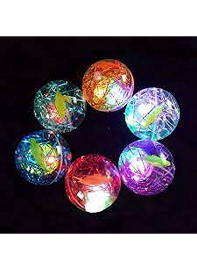 Pelo Led Lights Glitter Puffer Balls for Kids Set of 2Pcs (Model 1)