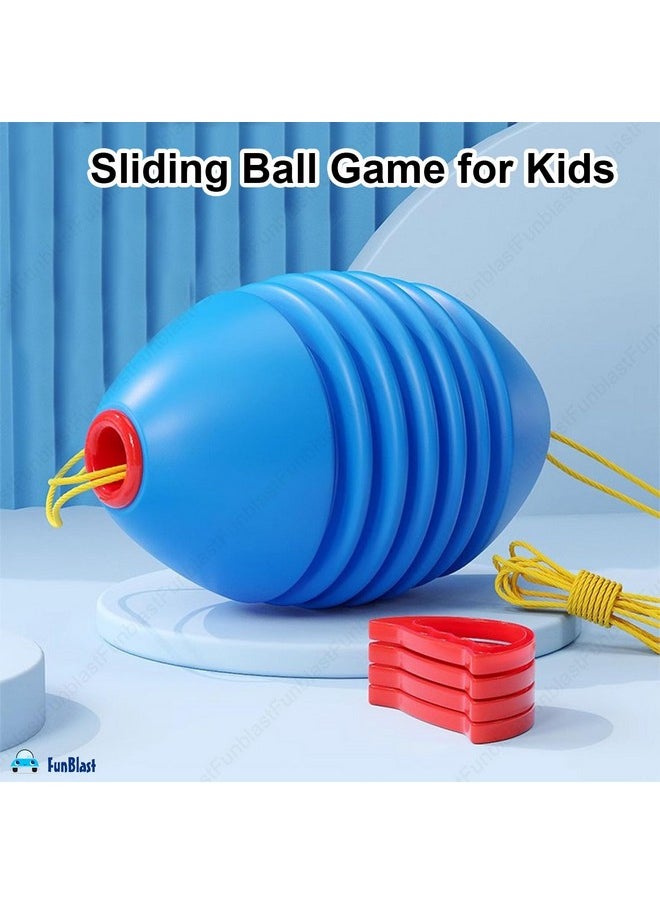 FunBlast Boom Smart Ball - Sliding Ball Game for Kids, Outdoor and Indoor Ball Play Game for 3+ Year Old Kids, Boys Girls (Pack of 1 Pc; Random Color)