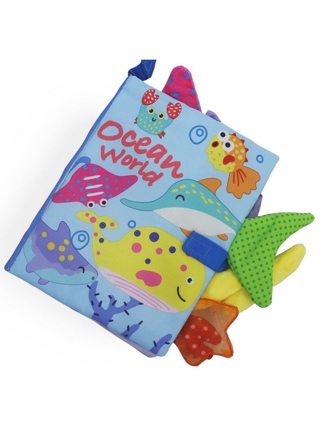 Kradyl Kroft Cloth Toy Books for Infants and Baby | Vibrant Colors and Textures | Educational and Entertainment Books for Little Babies (Ocean World)