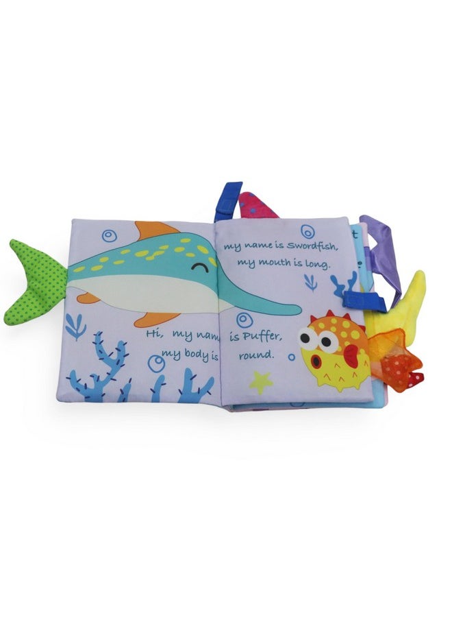Kradyl Kroft Cloth Toy Books for Infants and Baby | Vibrant Colors and Textures | Educational and Entertainment Books for Little Babies (Ocean World)