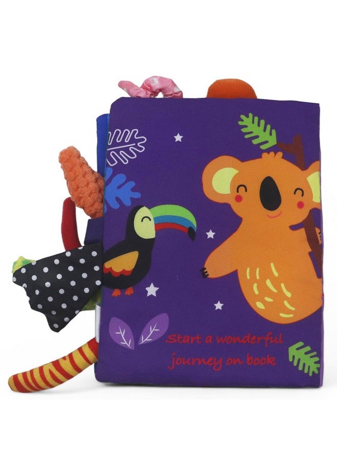 Kradyl Kroft Cloth Toy Books for Infants and Baby | Vibrant Colors and Textures | Educational and Entertainment Books for Little Babies (Rain Forest)