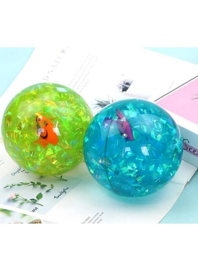 INAAYA Led Flashing Ball for Kids Bouncing Light Ball Sparkling Ball Stress Relief Fun Toy Glittery Bouncy Ball Luminous Ball Toy for Boys and Girls Pack of 4 (Multicolour)