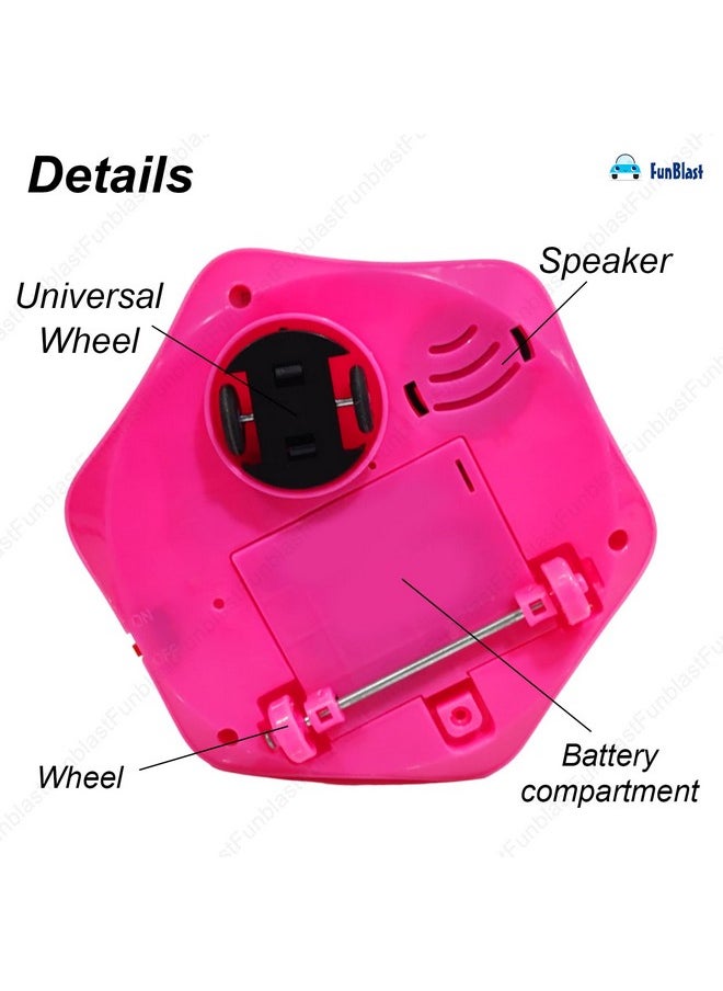 FunBlast Dancing Doll Toy for Kids - 360 Degree Rotation with Universal Wheel, Musical Doll Toy for Kids with 3D Flashing Lights for 3+ Year Old Kids, Boys, Girls (Multicolor)